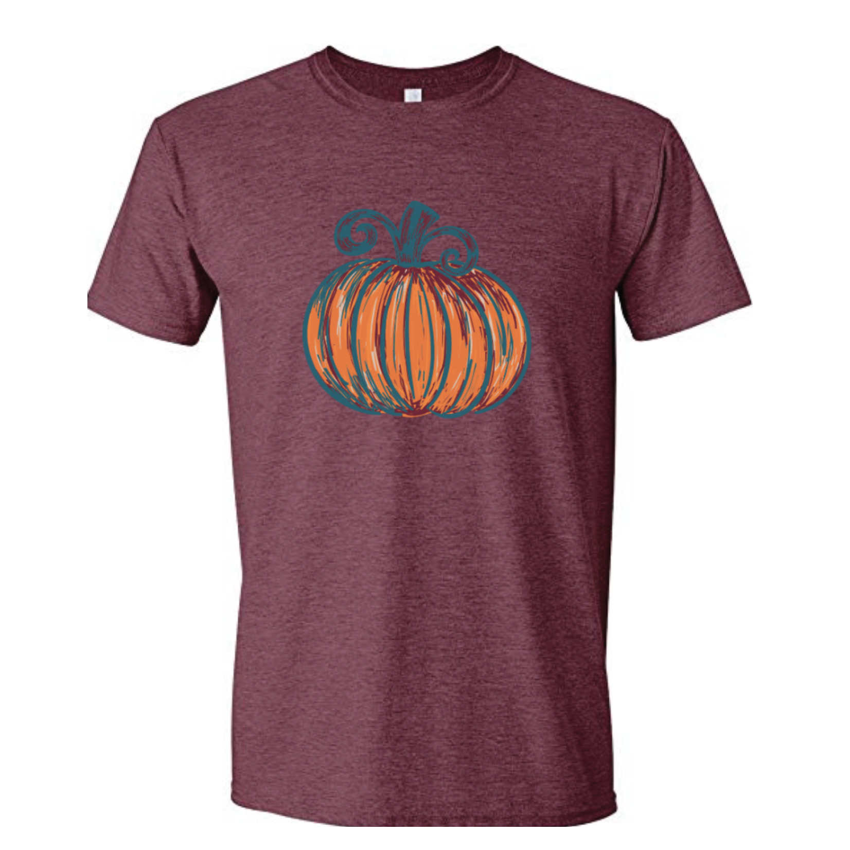 Jane Marie Jane Marie Pumpkin Maroon Crew Neck T-Shirt JM2682T Size Small