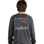 Simply Southern Simply Southern Sunset with Dog Graphite Long Sleeve Extra Large