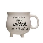 Creative Co-op Stoneware Cauldron Witch Mug