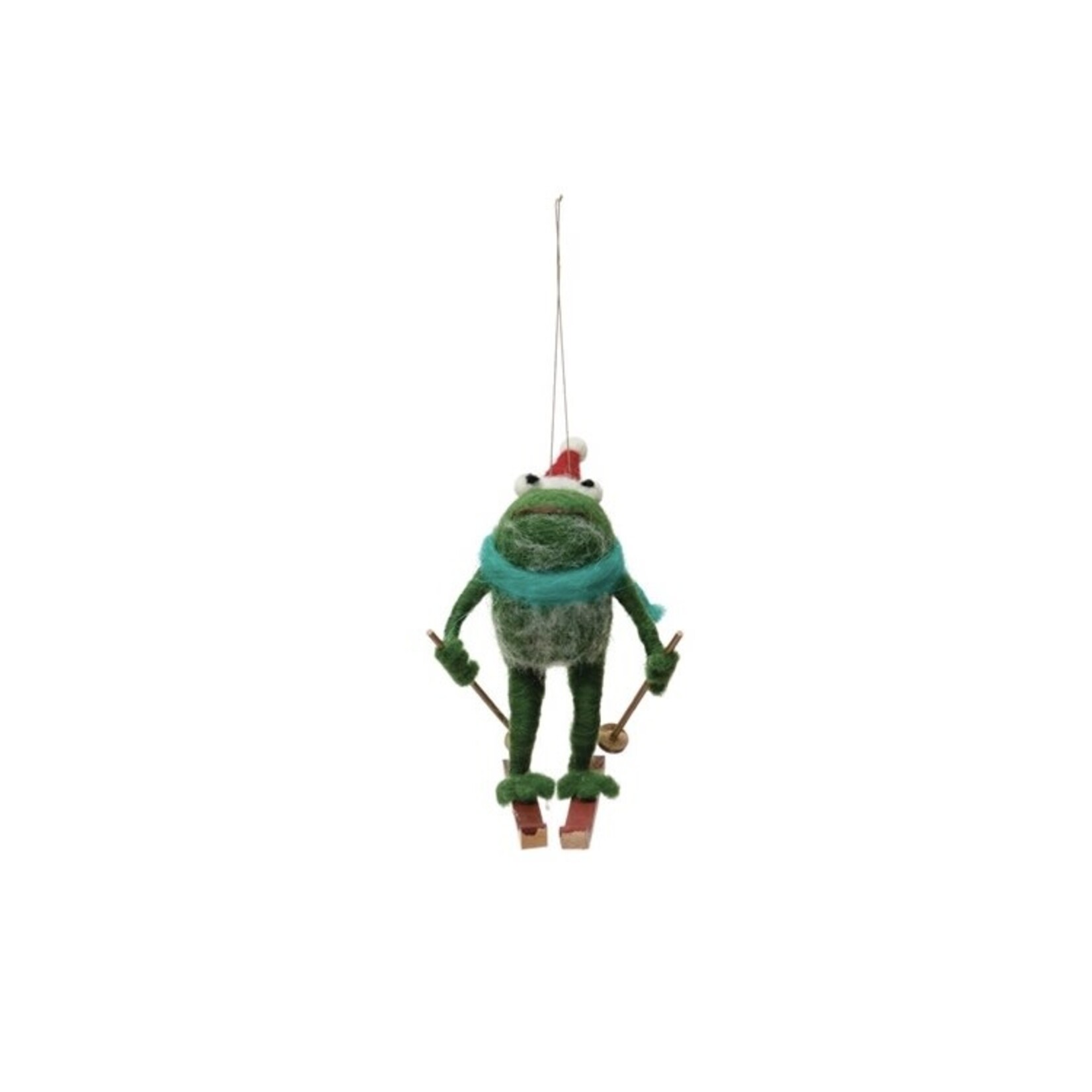 Creative Co-op Felt Frog Ornament