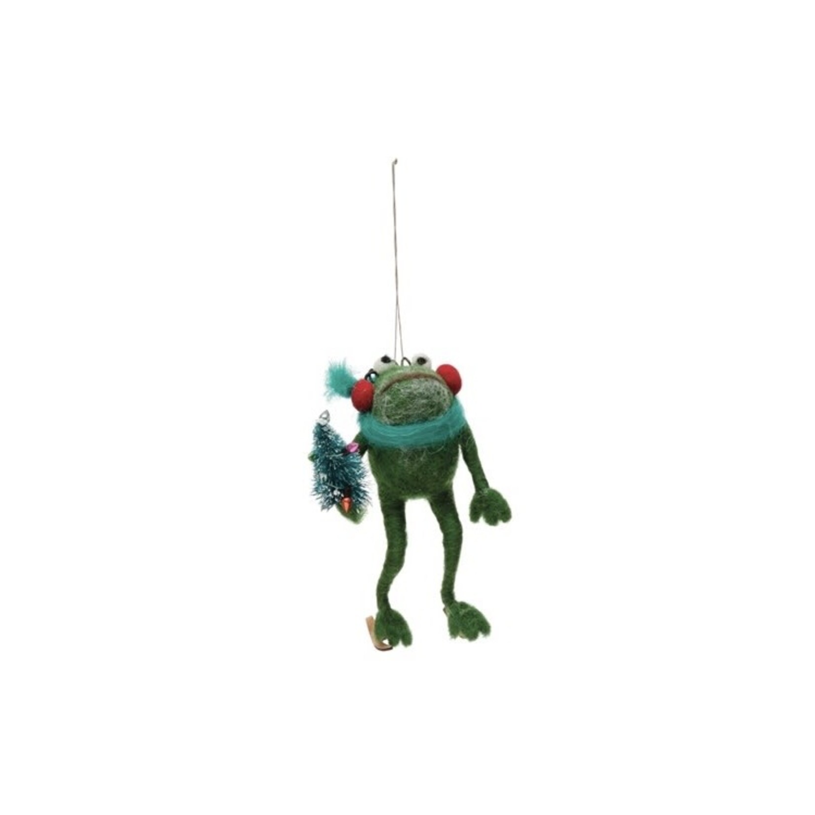Creative Co-op Felt Frog Ornament