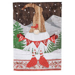 Evergreen Gnoel Gnome Garden Suede Flag