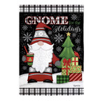Evergreen Gnome for the Holidays Garden Suede Flag