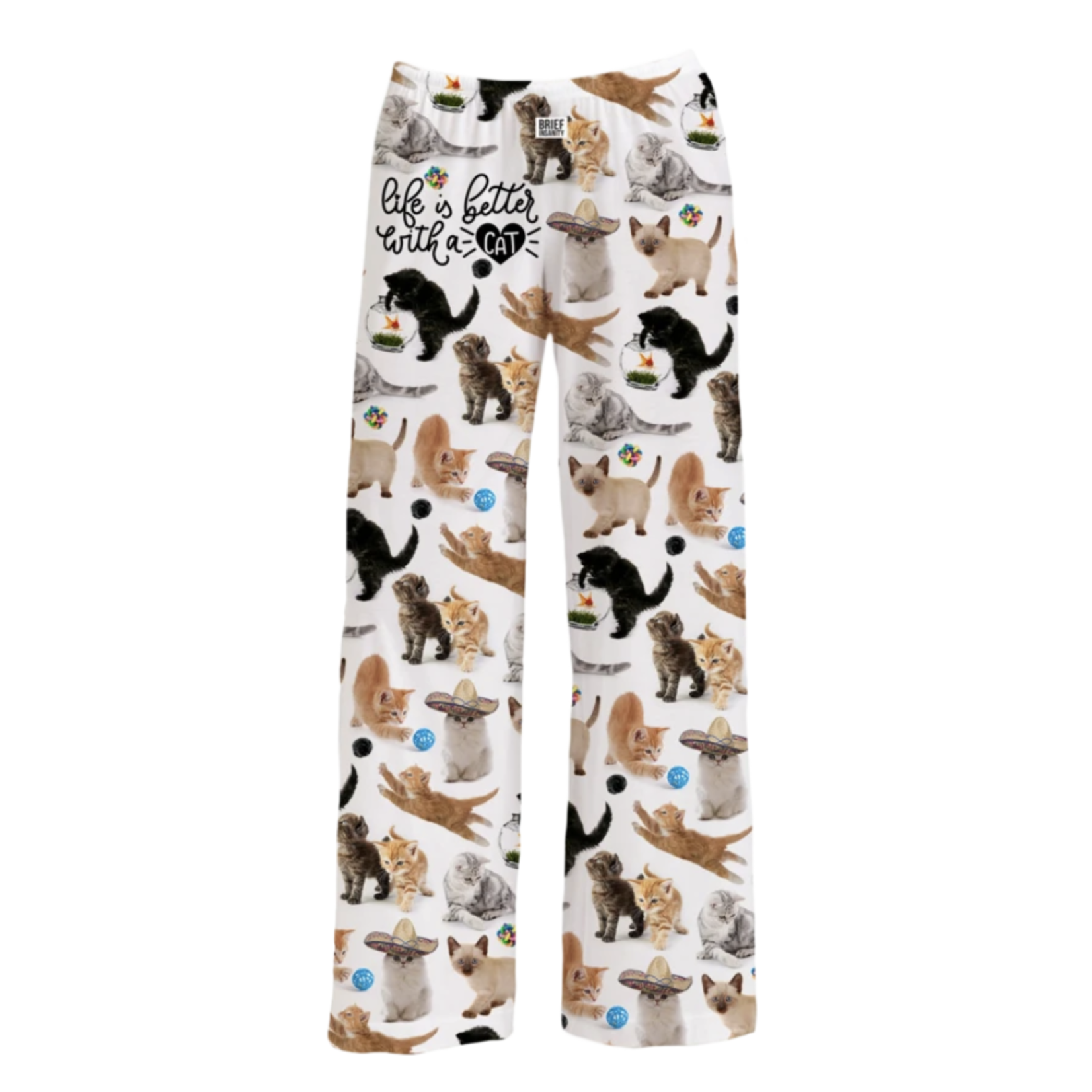 Brief Insanity Brief Insanity Life Is Better With A Cat Pajama Pants