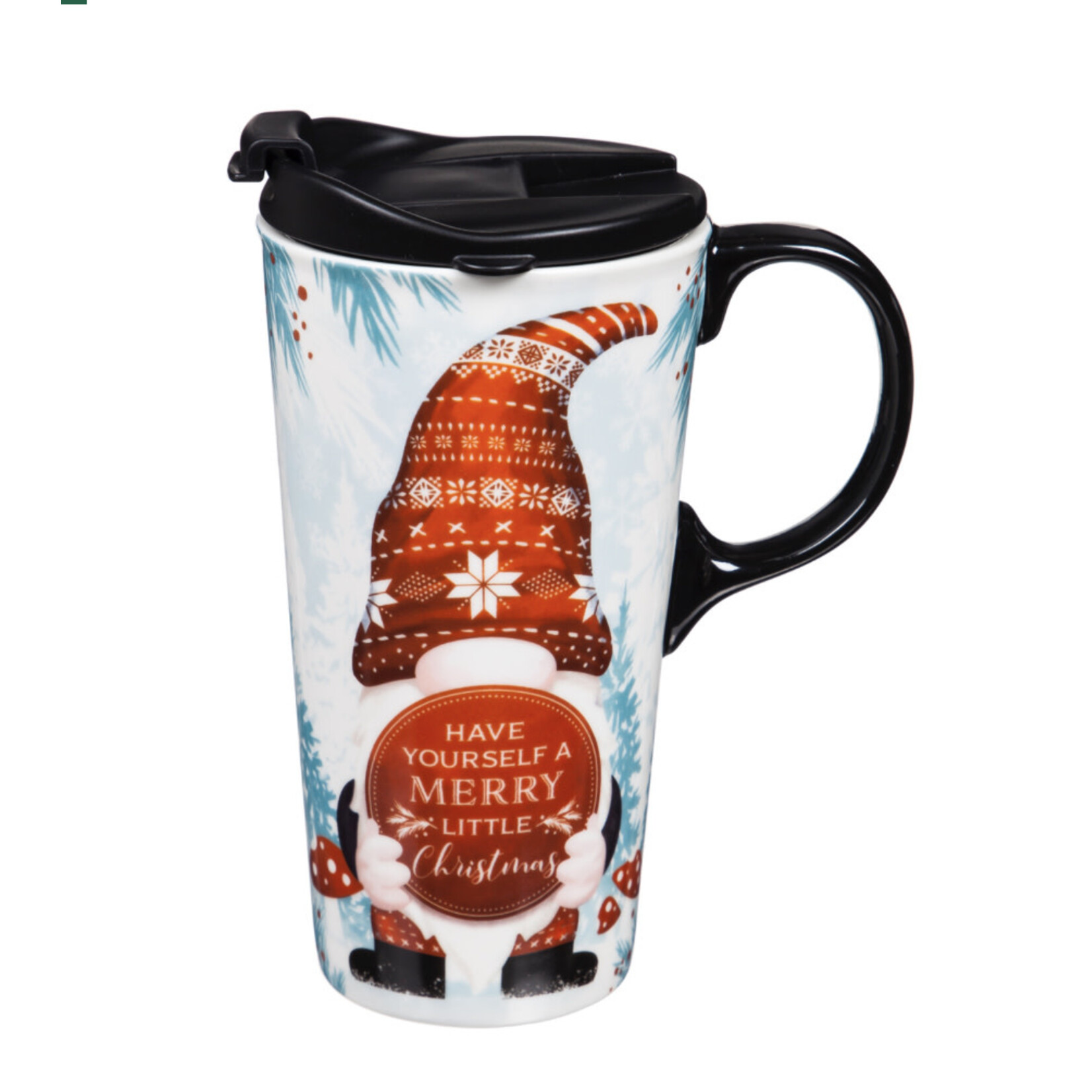 Evergreen Christmas Gnome Ceramic Cup & Puzzle Gift Set