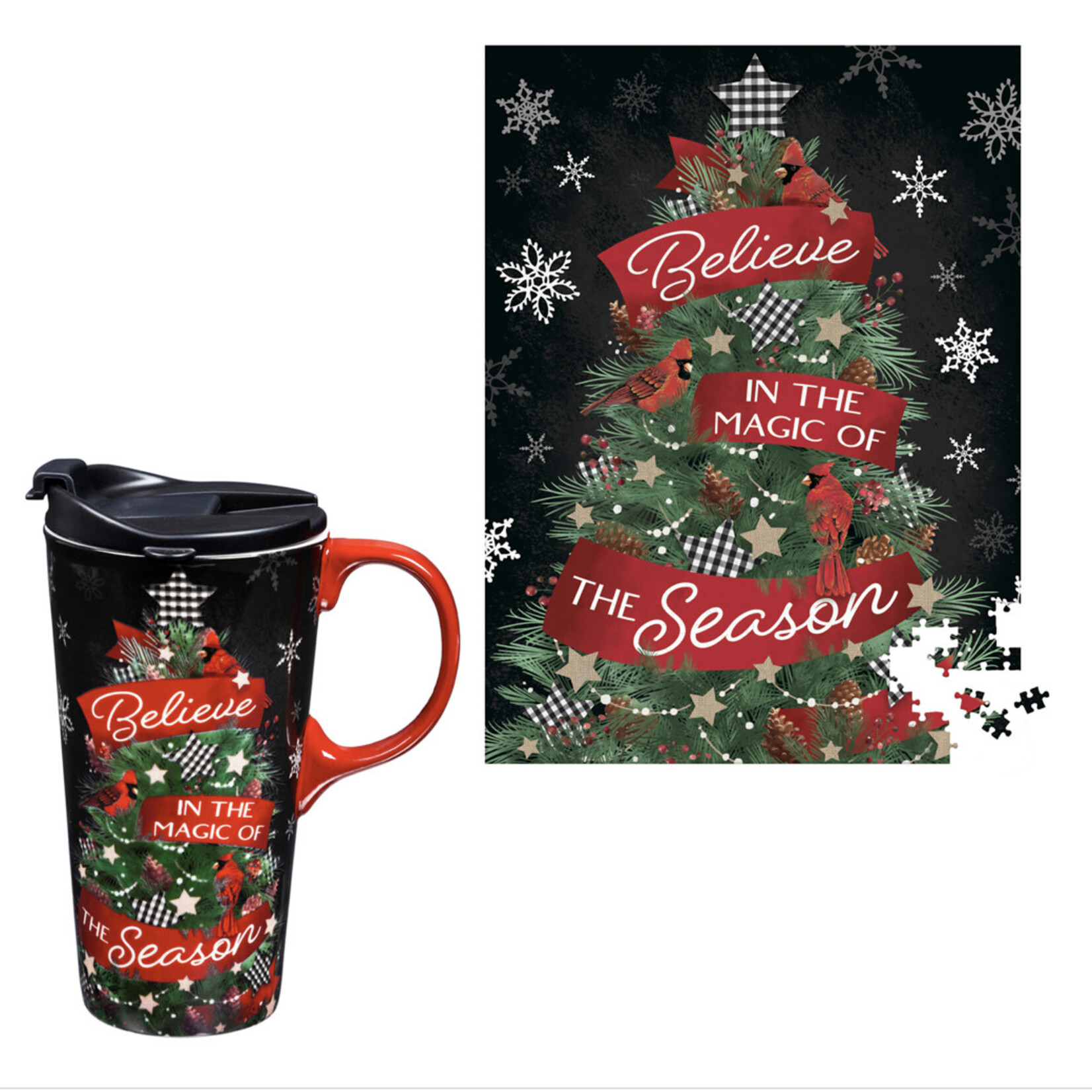 Evergreen Believe in the Magic Ceramic Mug & Puzzle Gift Set