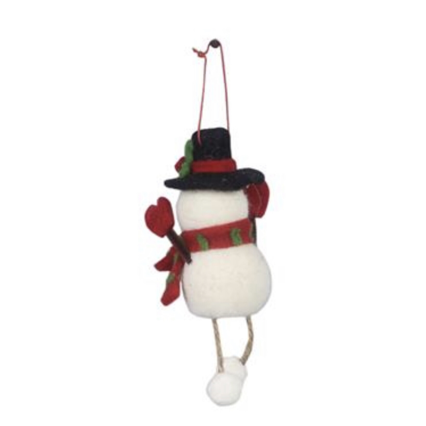 Youngs Wool Felt Snowman Ornament
