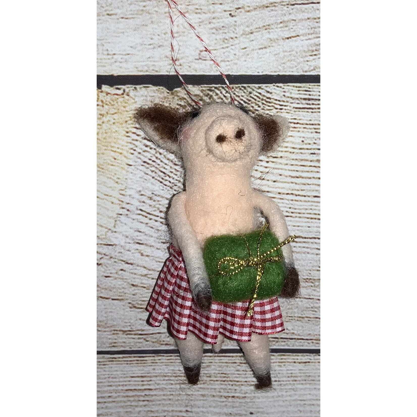 Giftcraft Wool Felt Pig Ornament