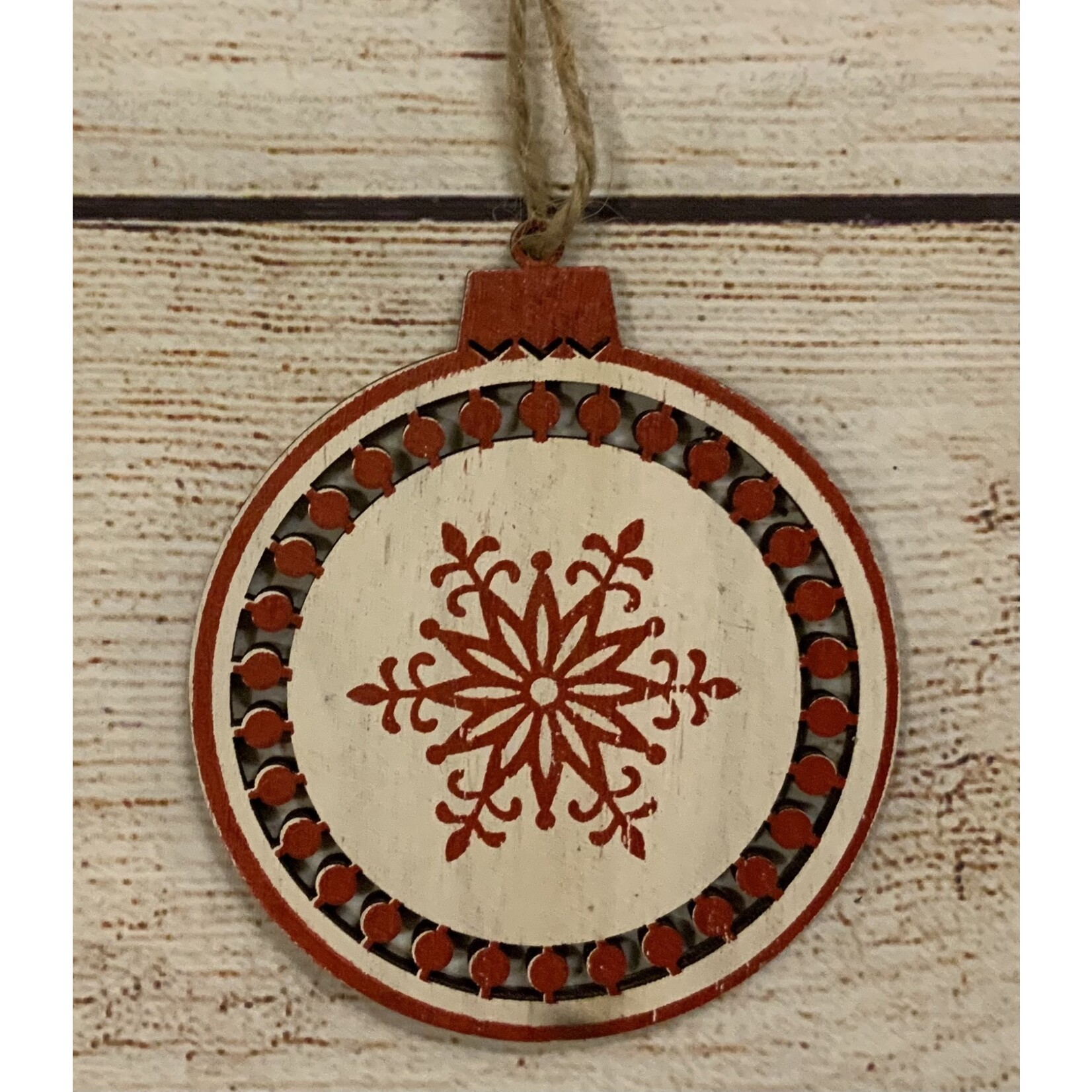 Giftcraft Paulownia Wood Disc Ornament