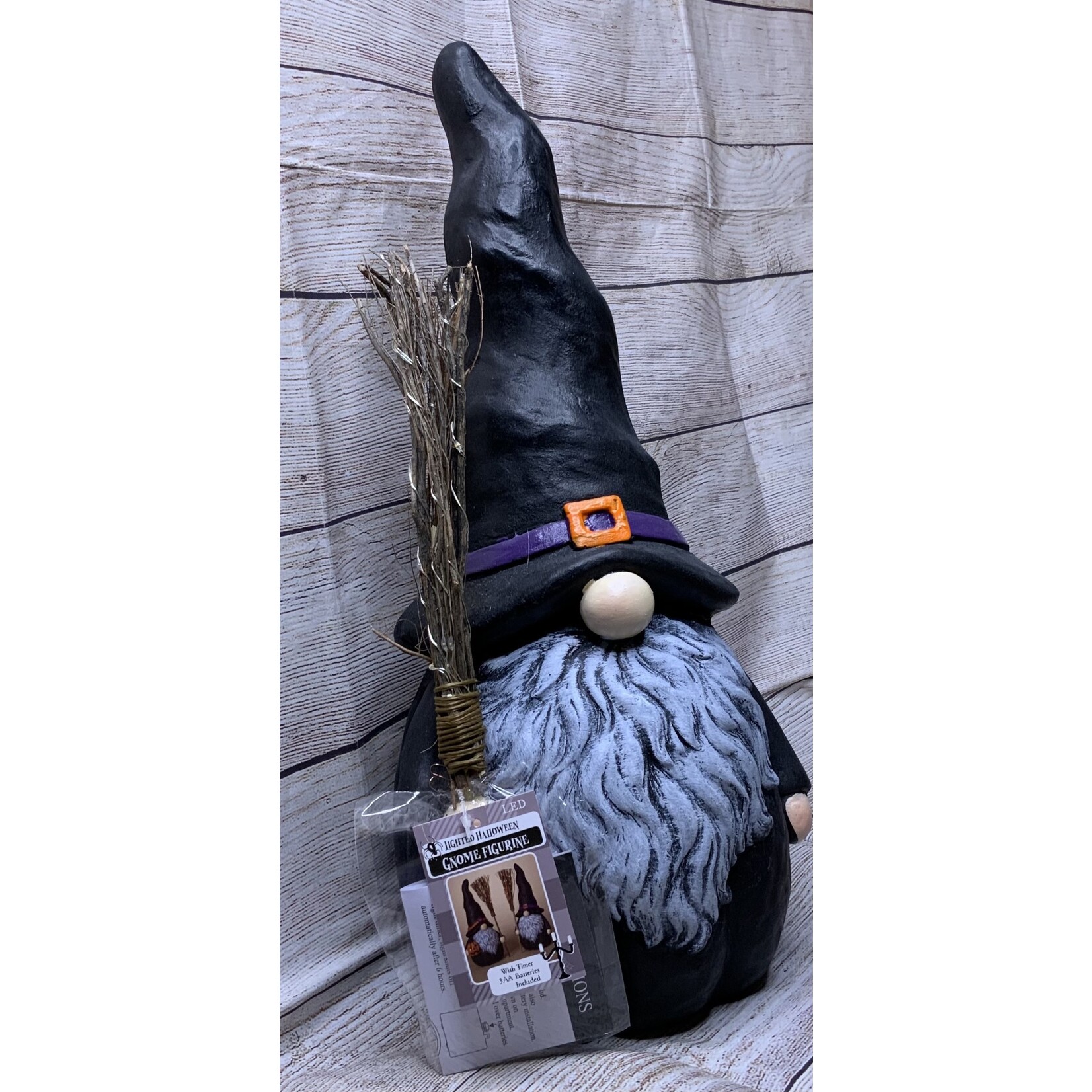 Gerson Lighted Halloween Gnome Figurine