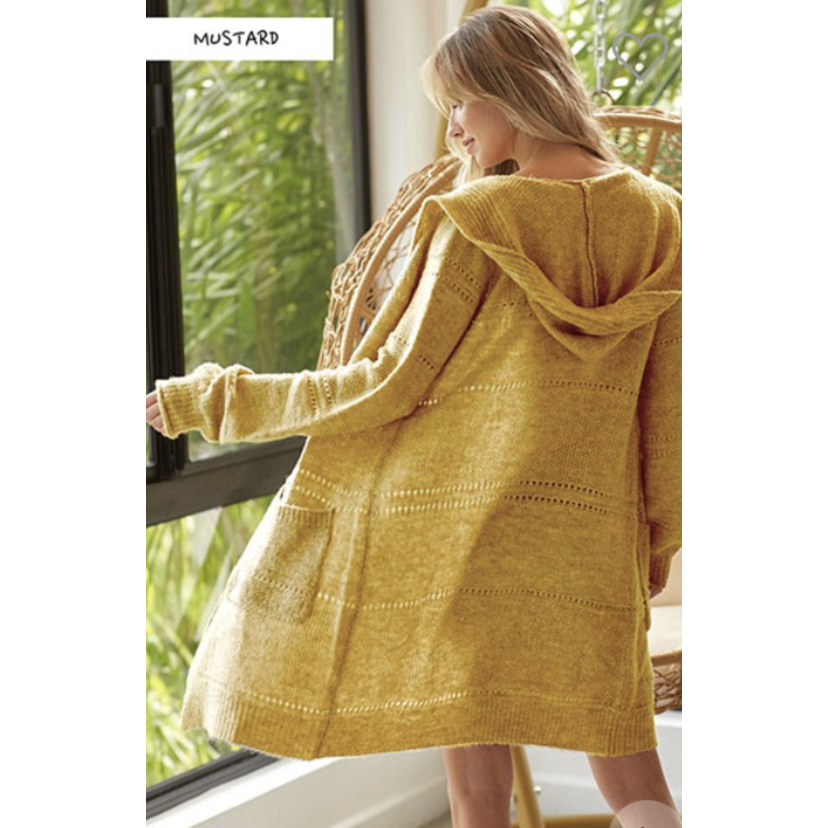 Bibi Clothing Open Front Hoodie Cardigan by Bibi M