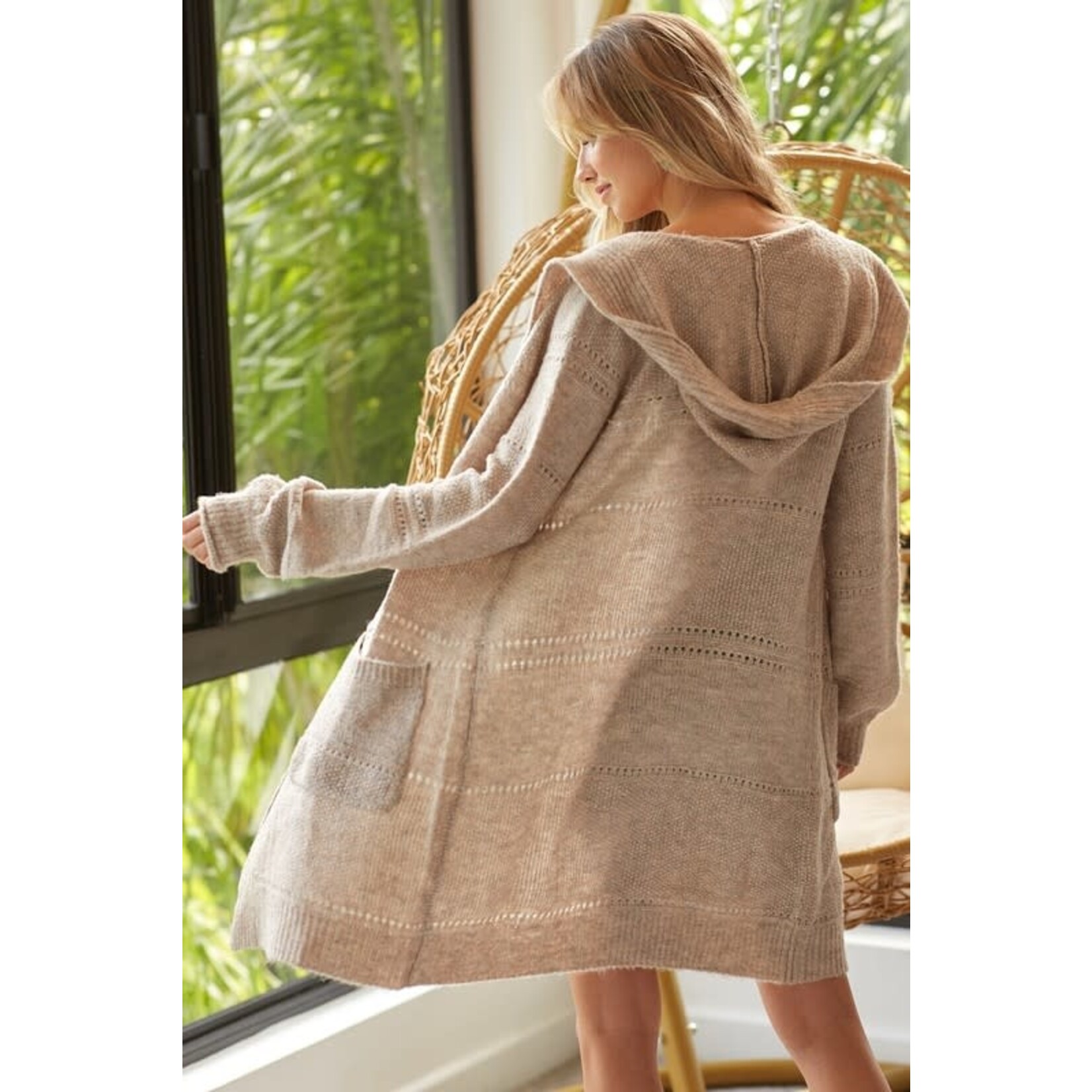 Bibi Clothing Open Front Hoodie Cardigan by Bibi M