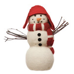 Creative Co-op Wool Felt Snowman, 10.5”