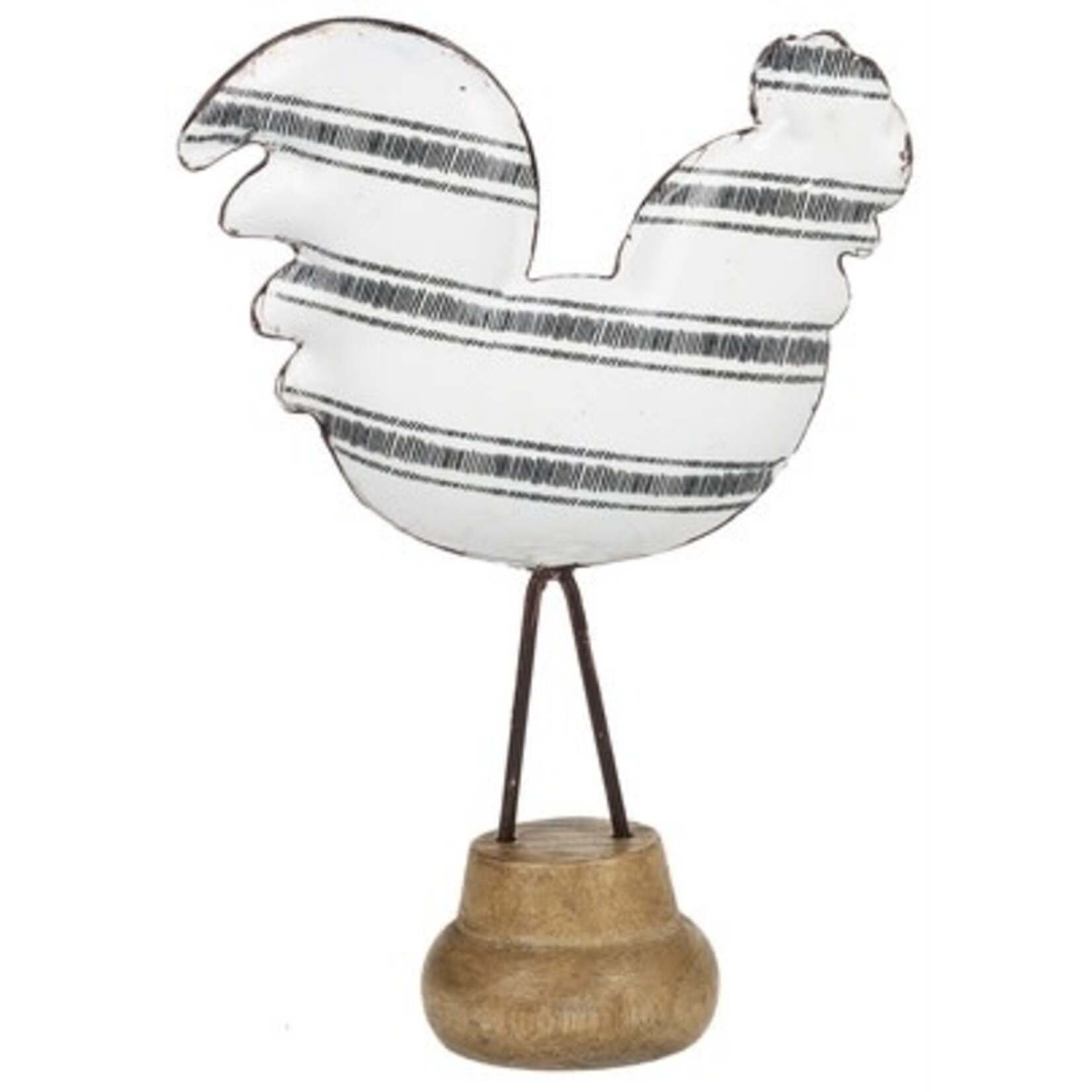 Ganz Metal Rooster on Stand