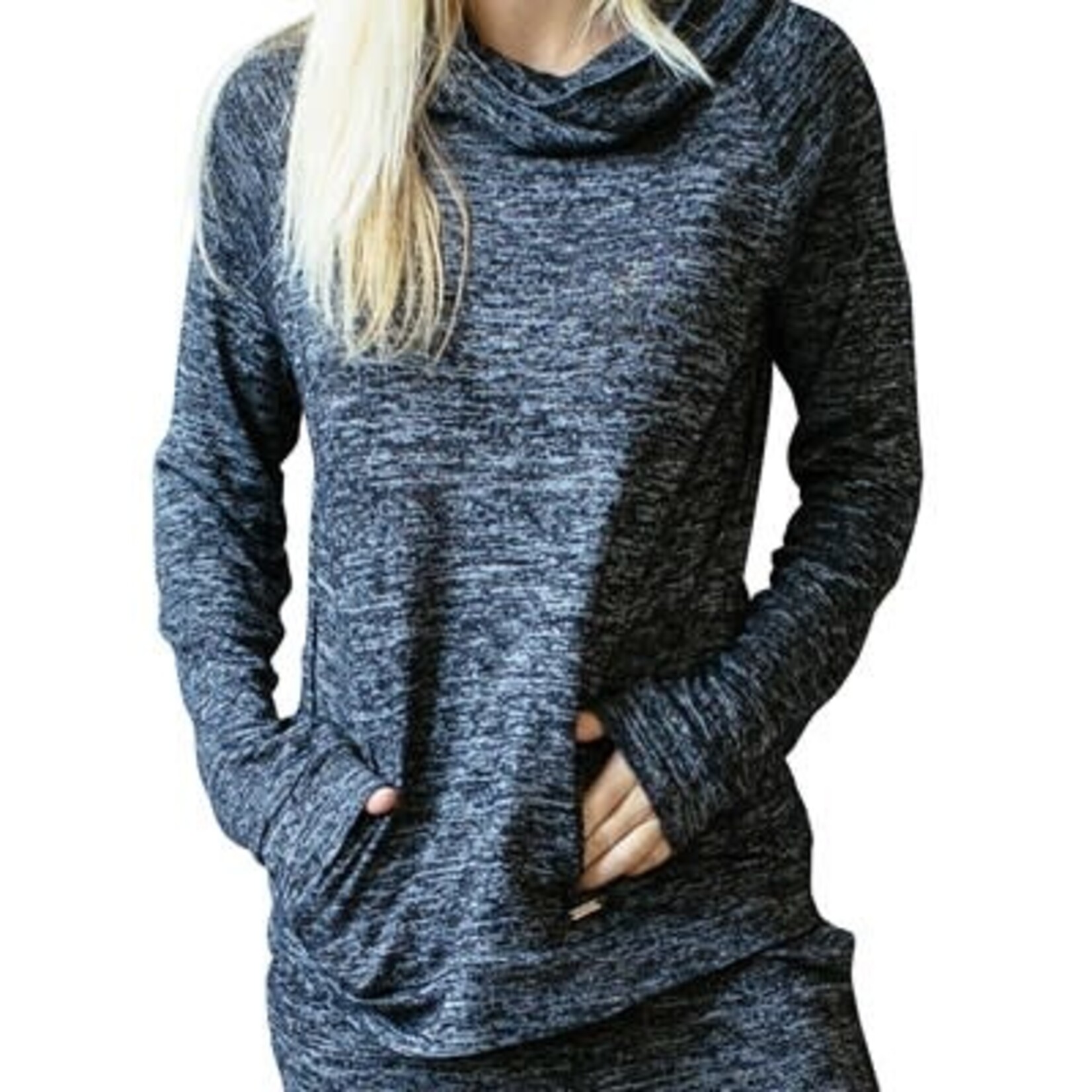 Hello Mello Hello Mello Carefree Threads Cowl Neck Lounge Top