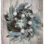 CRI Icy French Country Wreath, 24”