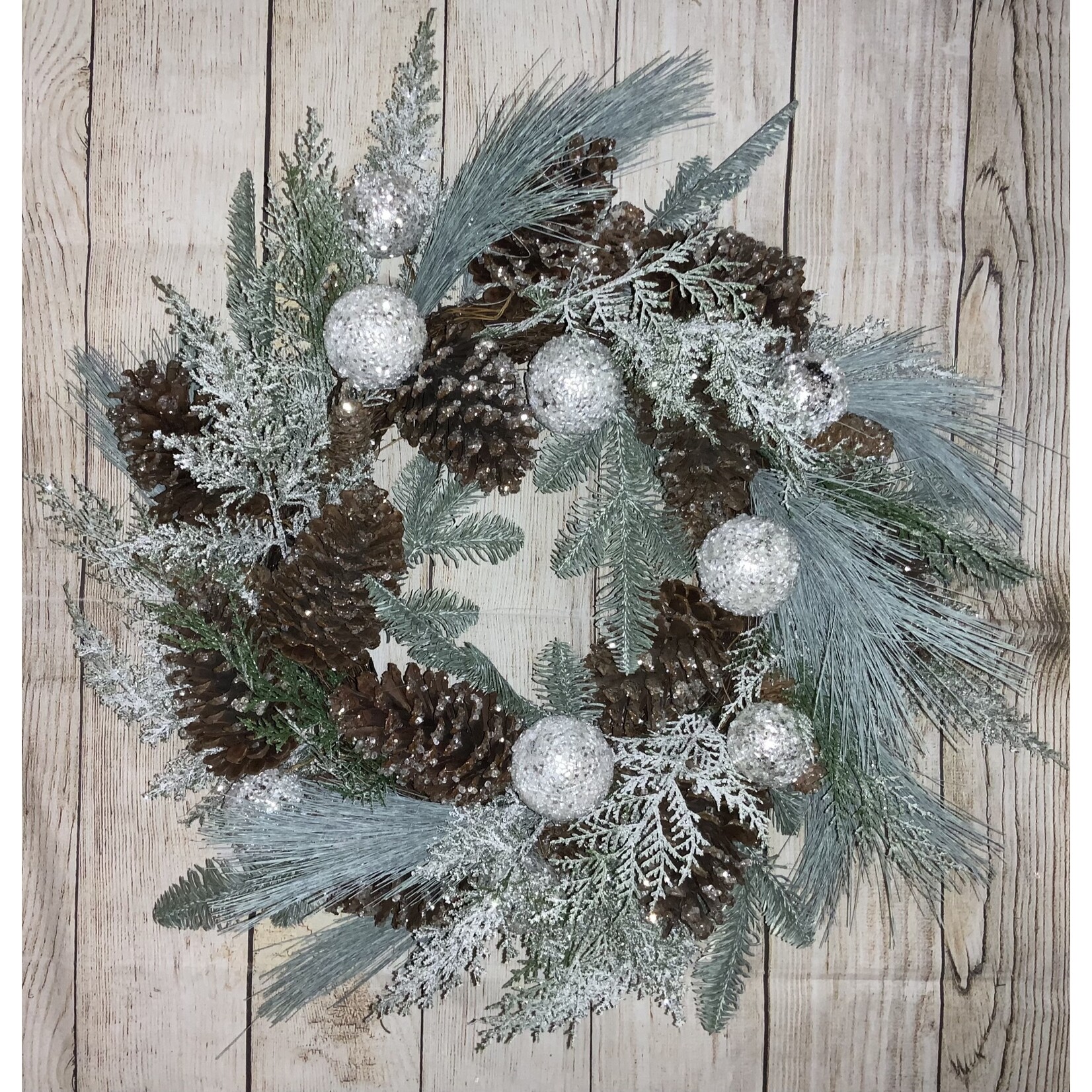 CRI Icy French Country Wreath, 24”