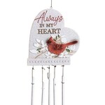 Giftcraft Cardinal Wind Chime w/Sentiment