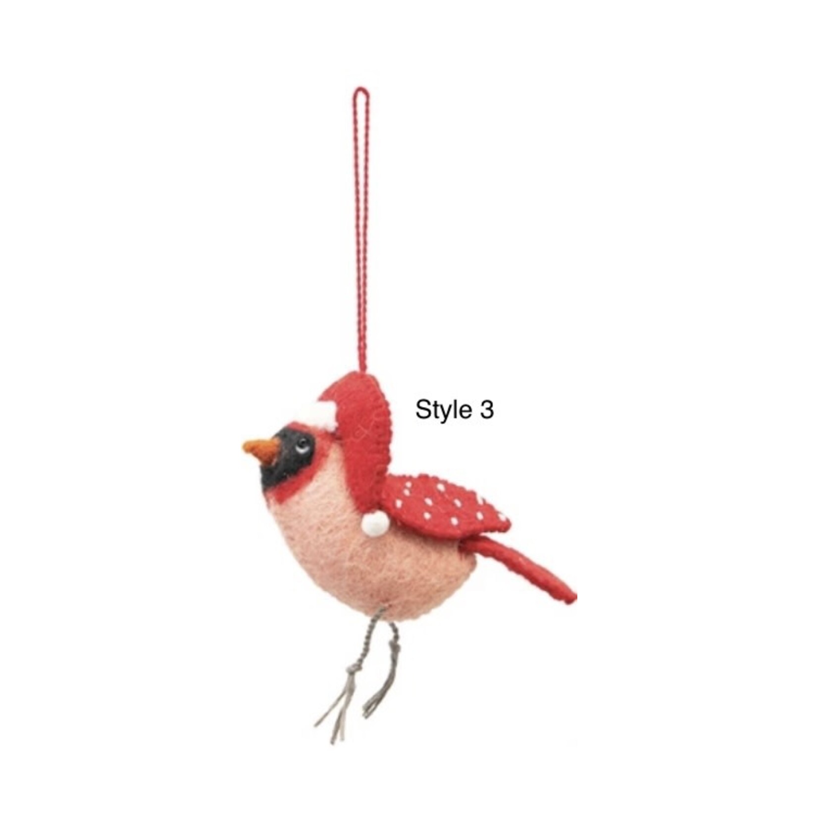 Creative Co-op Wool Felt Bird Ornament