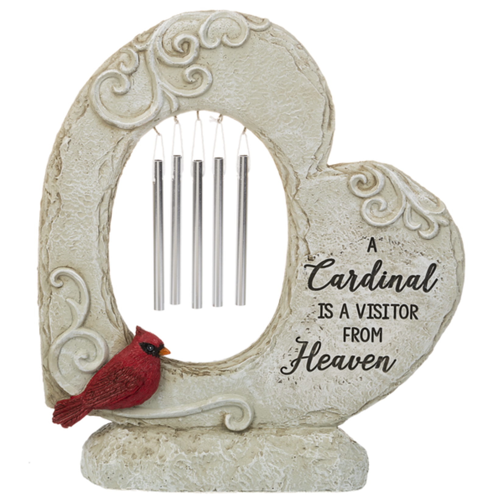 Ganz Cardinal Memorial Garden Heart Wind Chime