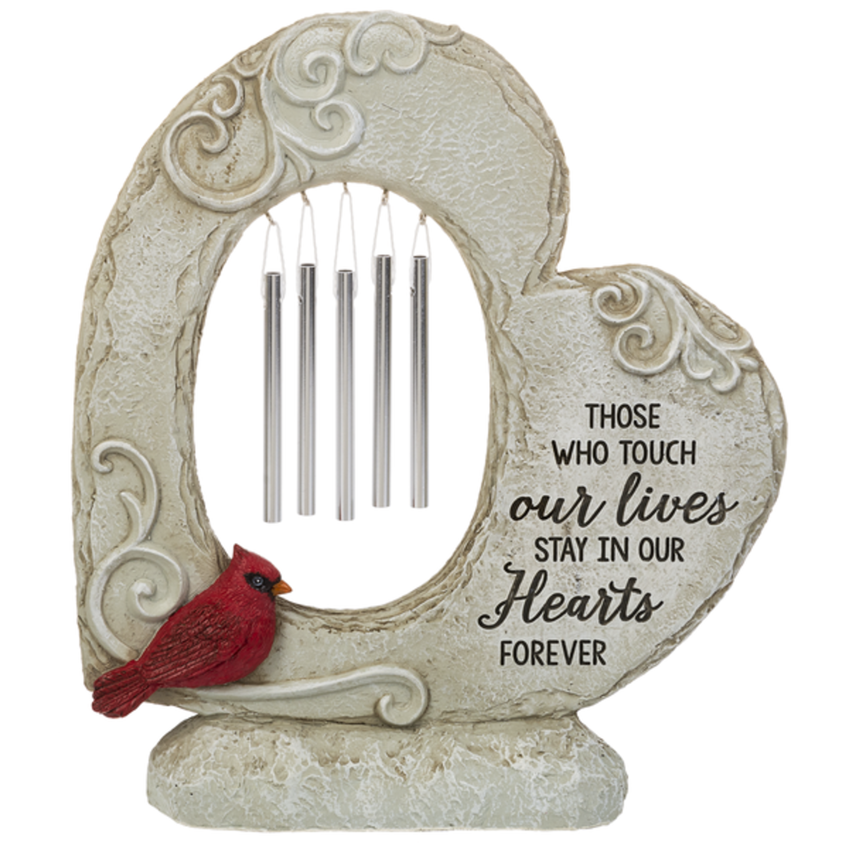 Ganz Cardinal Memorial Garden Heart Wind Chime