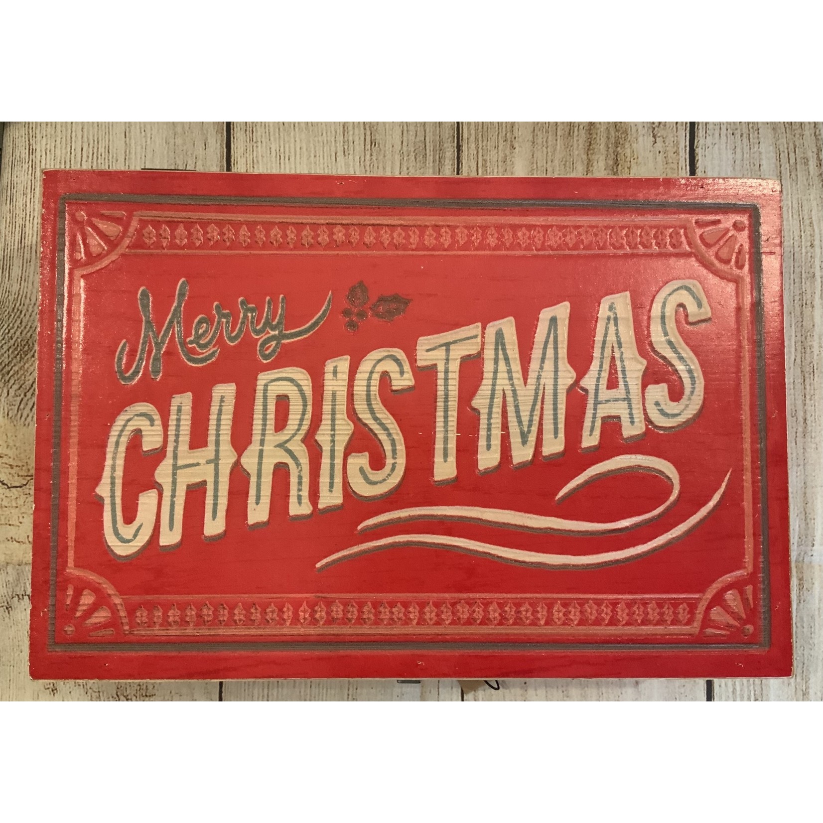 Creative Co-op Merry Christmas Wooden Box w/Latch