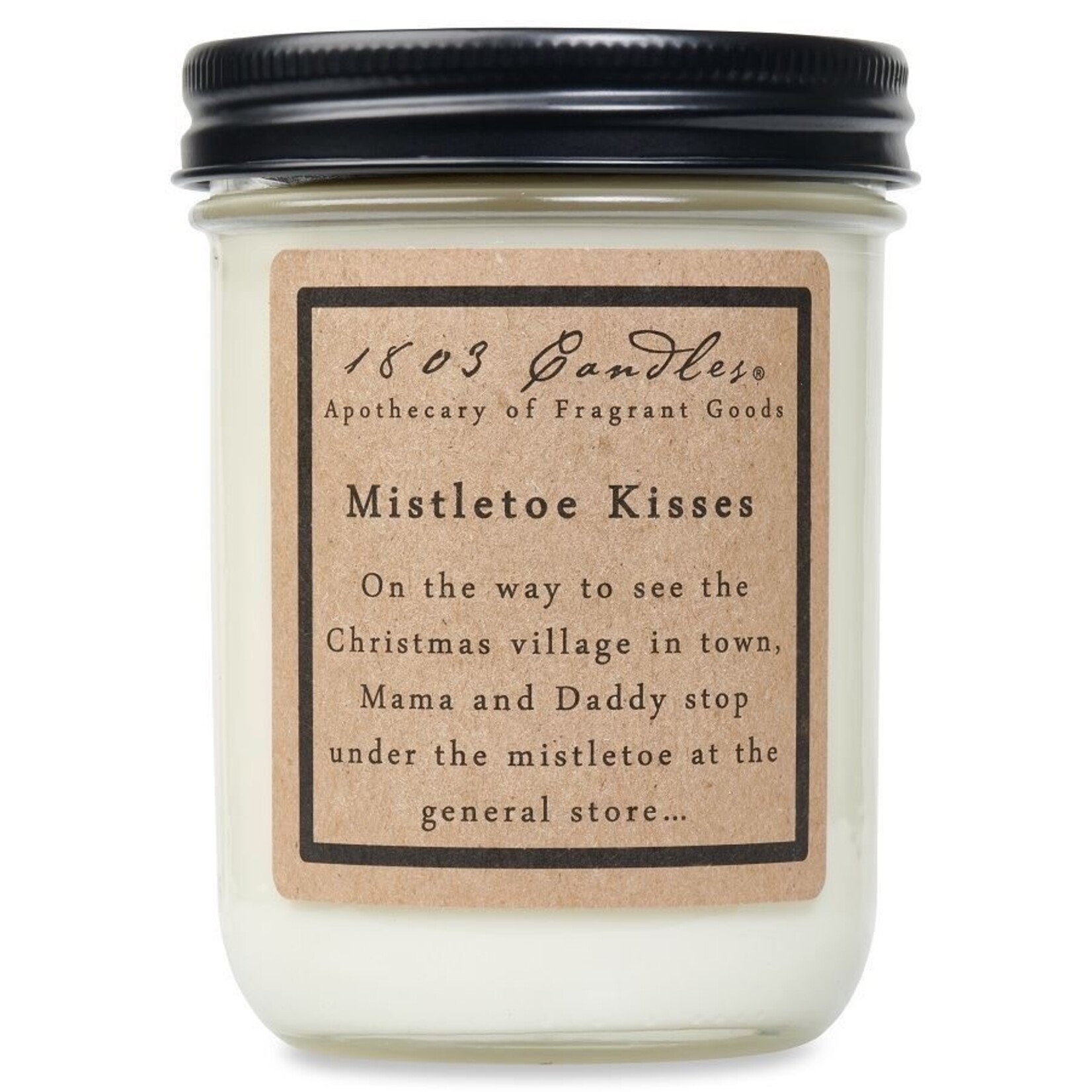 1803 1803 Mistletoe Kisses Soy Jar Candle