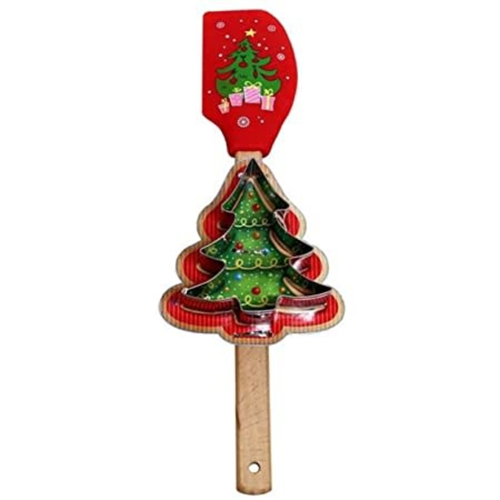 DEI Christmas Silicone Spatula w/Cookie Cutter