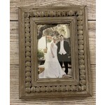 None Wood Bead Photo Frame, 4x6