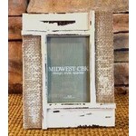 Midwest CBK Distressed Burlap Photo Frame
