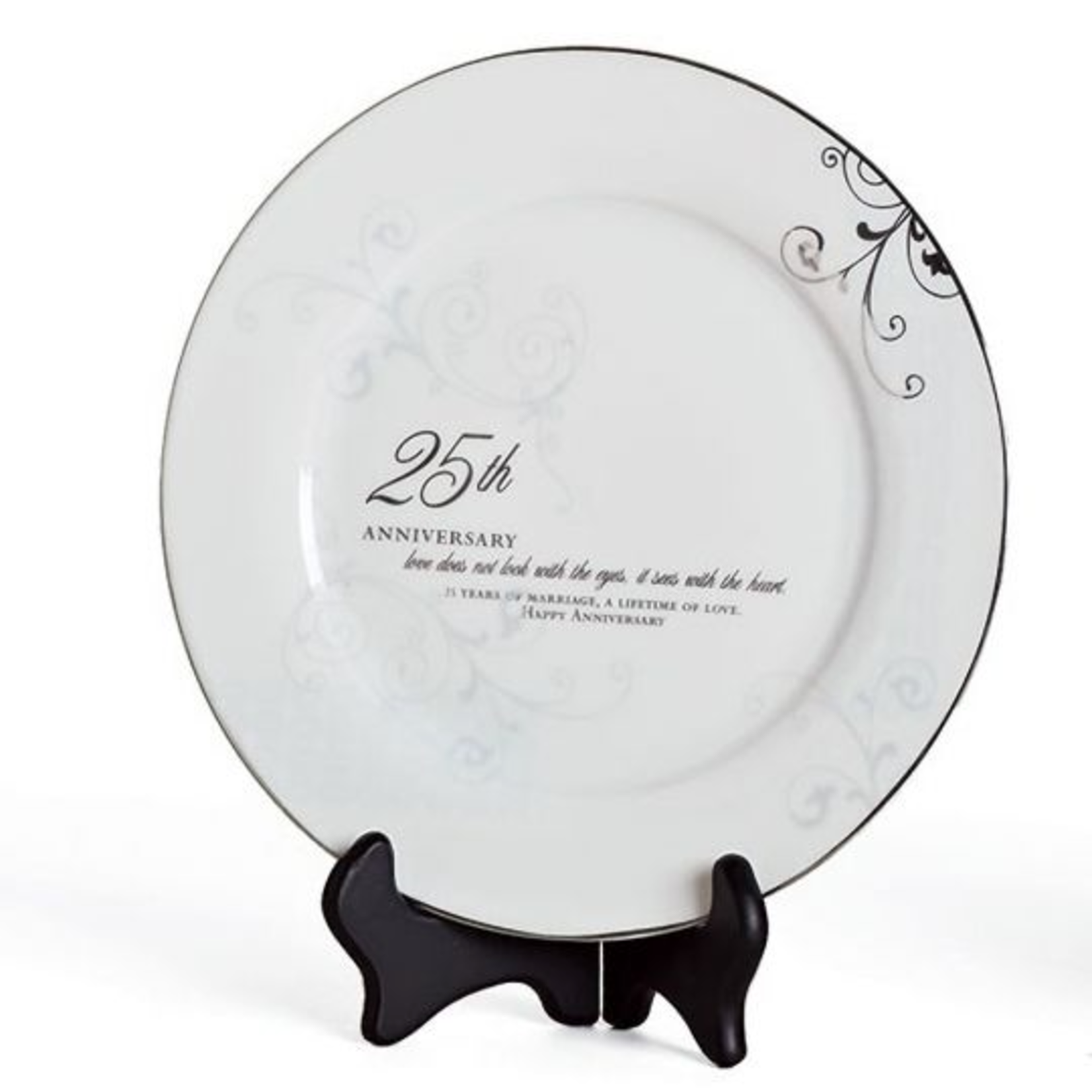 Roman 25th Anniversary Plate w/Stand