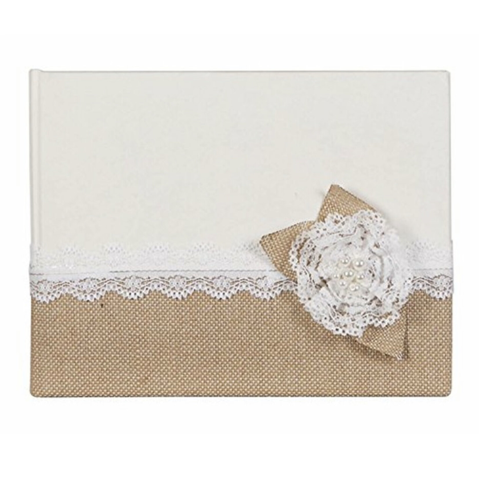C.R. Gibson Burlap & Lace Wedding Guest Book