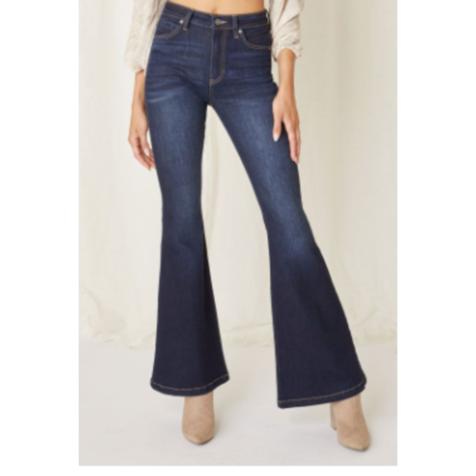 Kancan Kancan Dark High Rise Super Flare 8664d Size 9