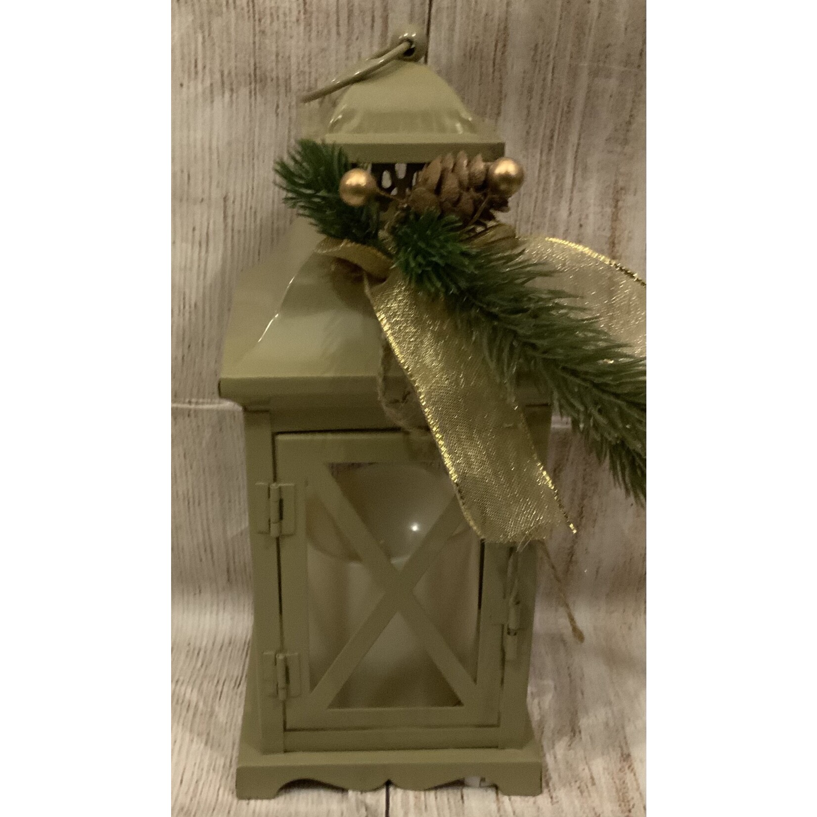 Gerson Lighted B/O Metal Lantern