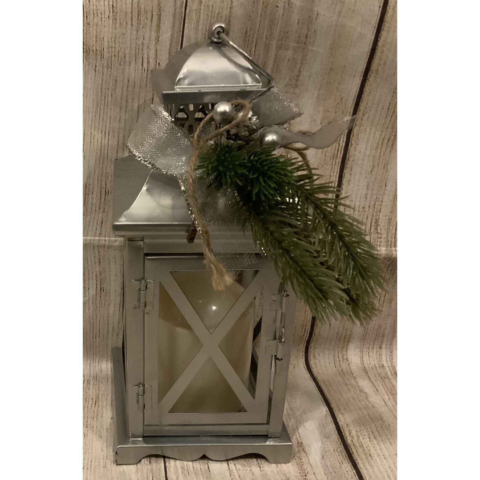 Gerson Lighted B/O Metal Lantern