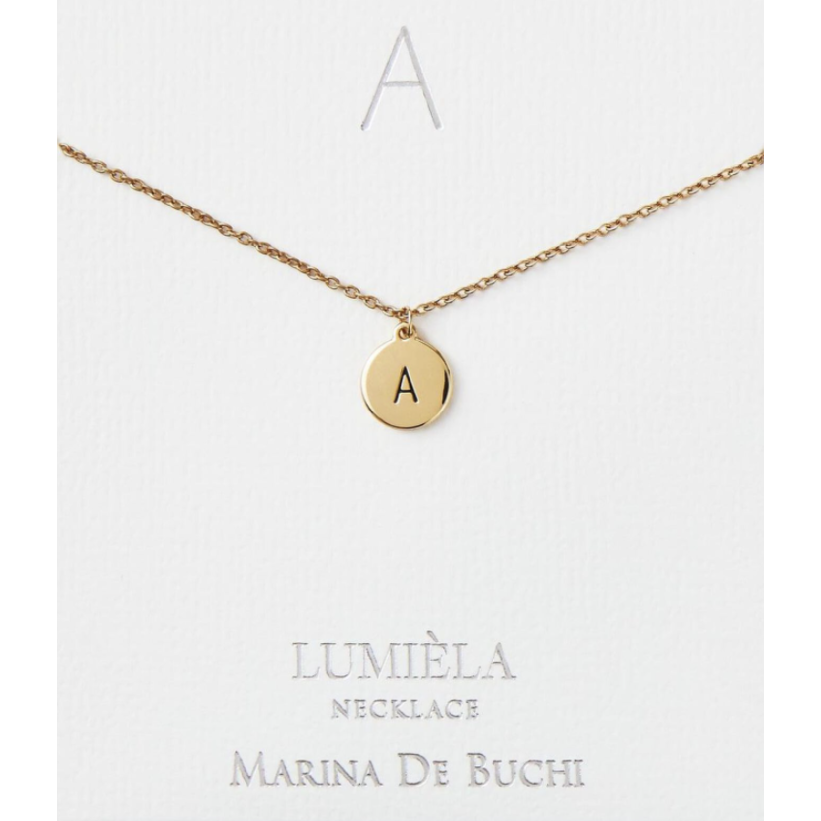 Lumiela Gold Initial Pendant Necklace 20"