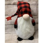 Gerson Plaid Lighted Plush Holiday Gnome, 25.5”