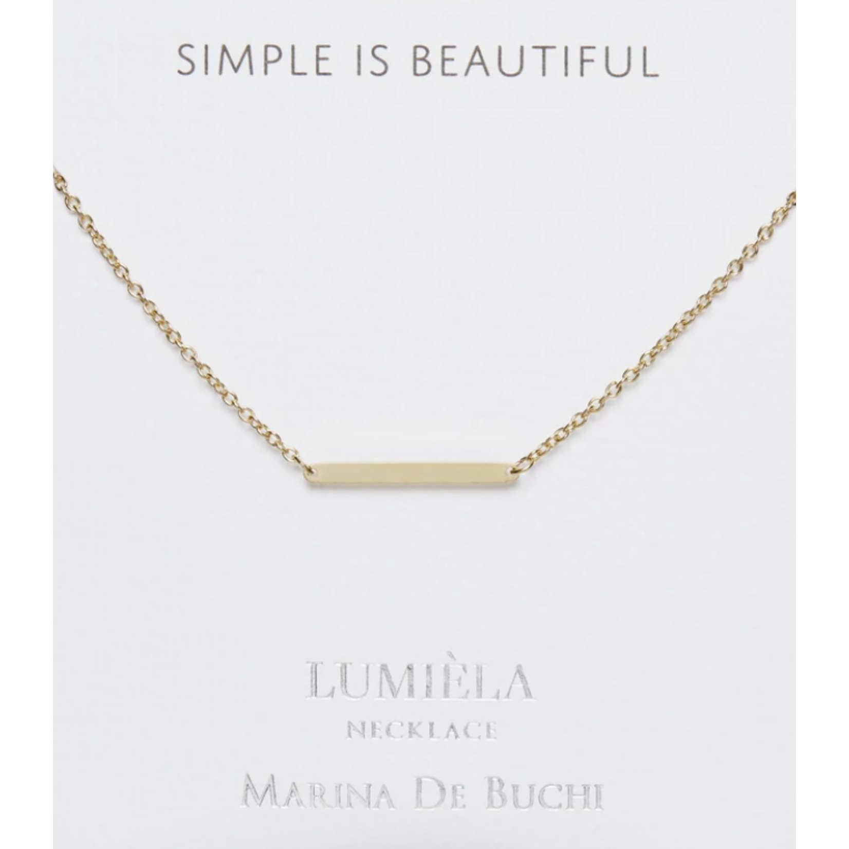Lumiela 'Simple is Beautiful' Gold-Plated Necklace