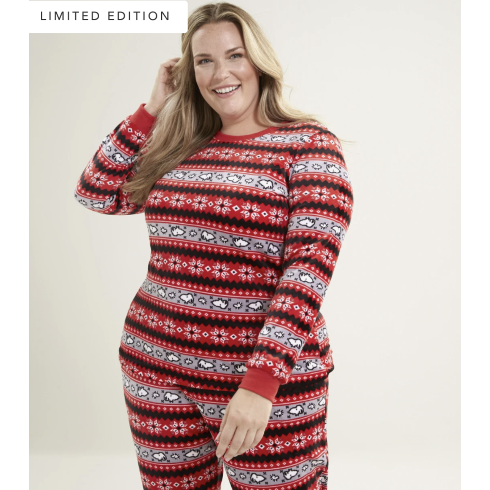 Vera Bradley Vera Bradley Snoopy Fair Isle Pajama Long Sleeve Shirt XXL