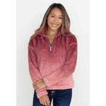 Simply Southern Ombre Sherpa Pullover by Simply Southern Size Large
