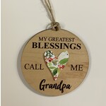 Driftless Studios My Greatest Blessings Call Me Grandpa Ornament