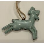 Ganz Metal Deer Ornament w/Print