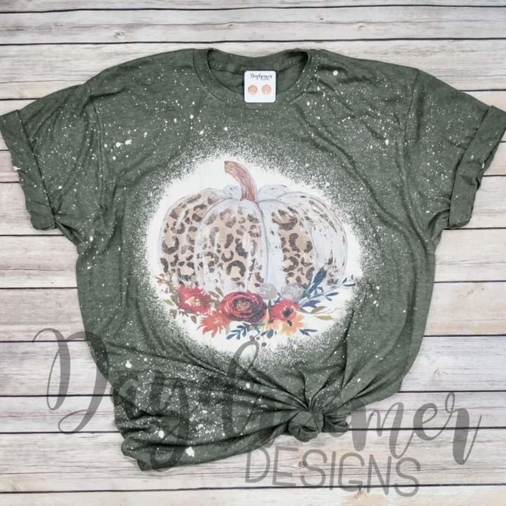 Daydreamer Designs Daydreamer Designs Leopard Pumpkin Graphic T-Shirt