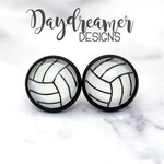 Daydreamer Designs Volleyball Stud 12mm Earrings