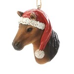 Giftcraft Horse head w/Santa Hat Ornament