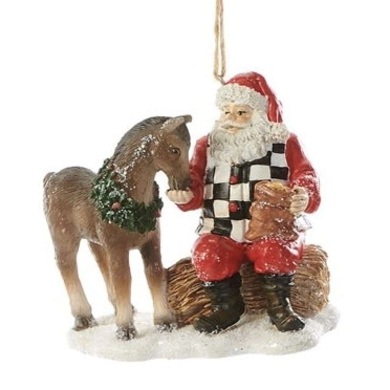 Giftcraft Santa w/Foal Ornament