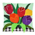 Evergreen Buffalo Check Tulip Interchangeable Pillow Cover