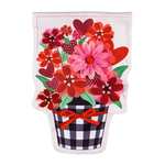 Evergreen Buffalo Check Flower Pot Garden Flag