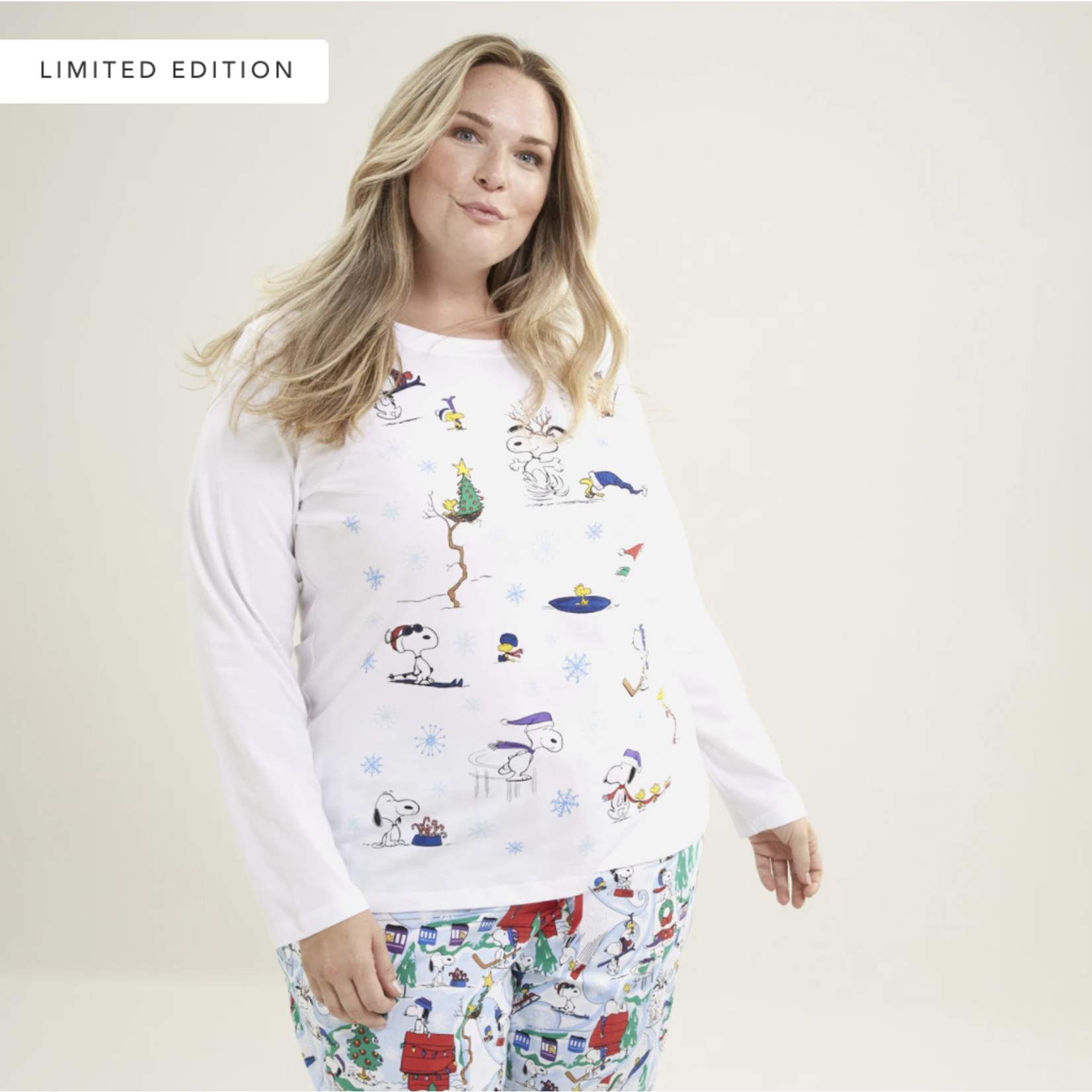 Vera Bradley Vera Bradley Pajama Long Sleeve Shirt Ski Slope Snoopy