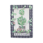 Evergreen Potting Shed Topiary Garden Flag